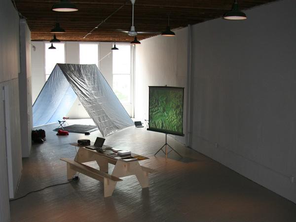 East Art Map, installation by Irwin, at Basekamp space, 2006.